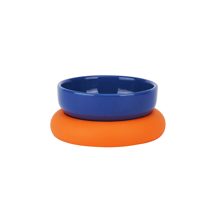 Raised Modern Porcelain Cat & Dog Bowl
