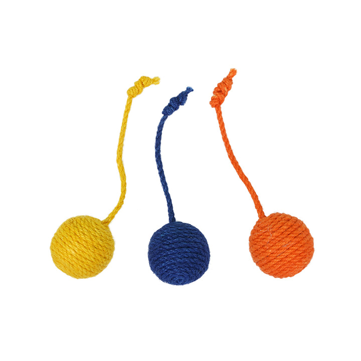 Separate Sisal Rope Balls Cat Toy Set