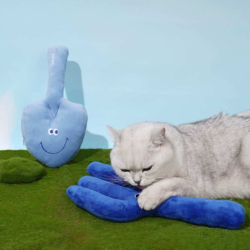 Blue Shovel Catnip Cat Dental Health Toy