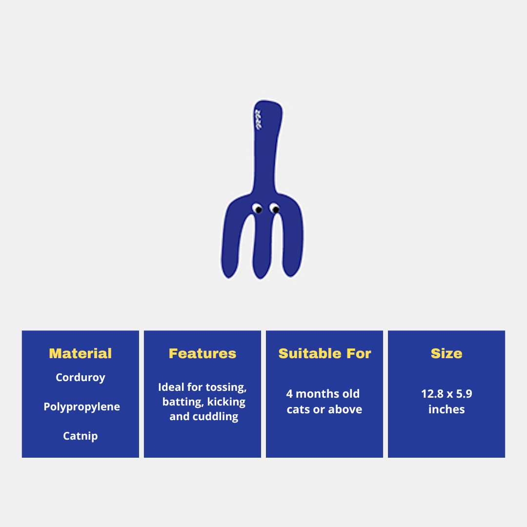 Blue Fork Catnip Cat Dental Health Toy