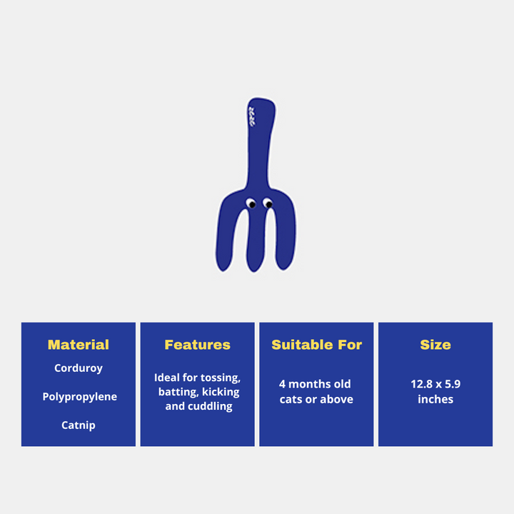 Blue Fork Catnip Cat Dental Health Toy