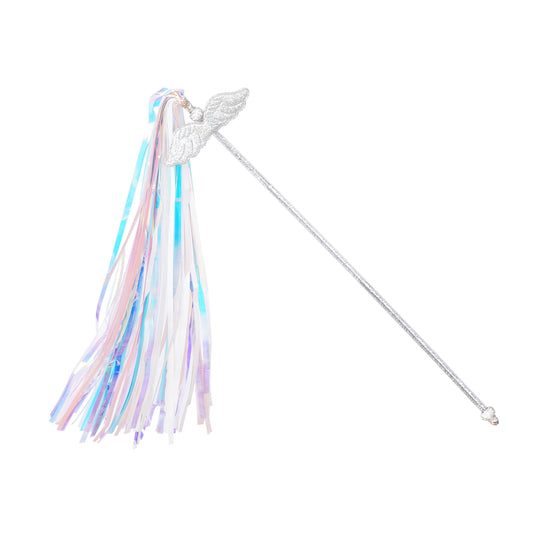 Natural Feather Teaser Cat Toy with Fringe