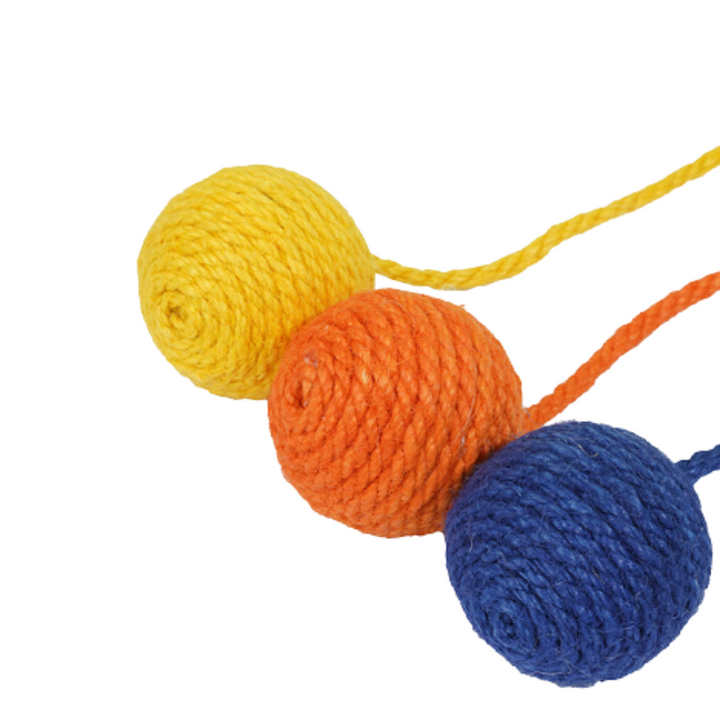 Separate Sisal Rope Balls Cat Toy Set