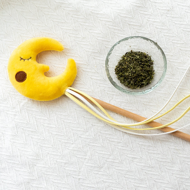 Moon Teaser Wand Cat Catnip Toy