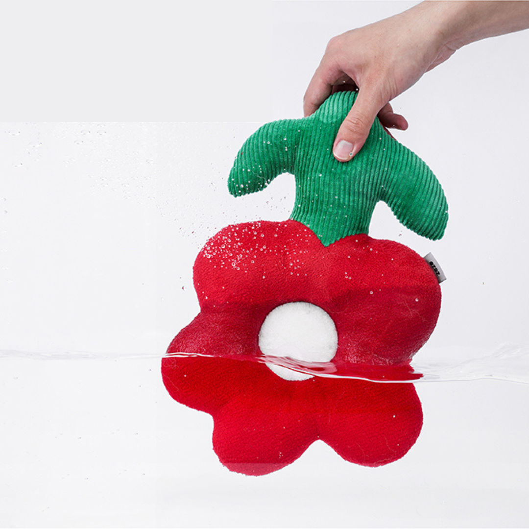 Red Flower Catnip Cat Toy Dental Health Toy