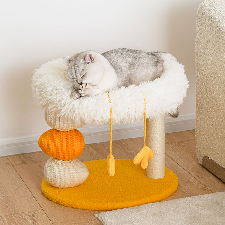 Chicken Design Cat Tree Perch with Sisal Scratching Post