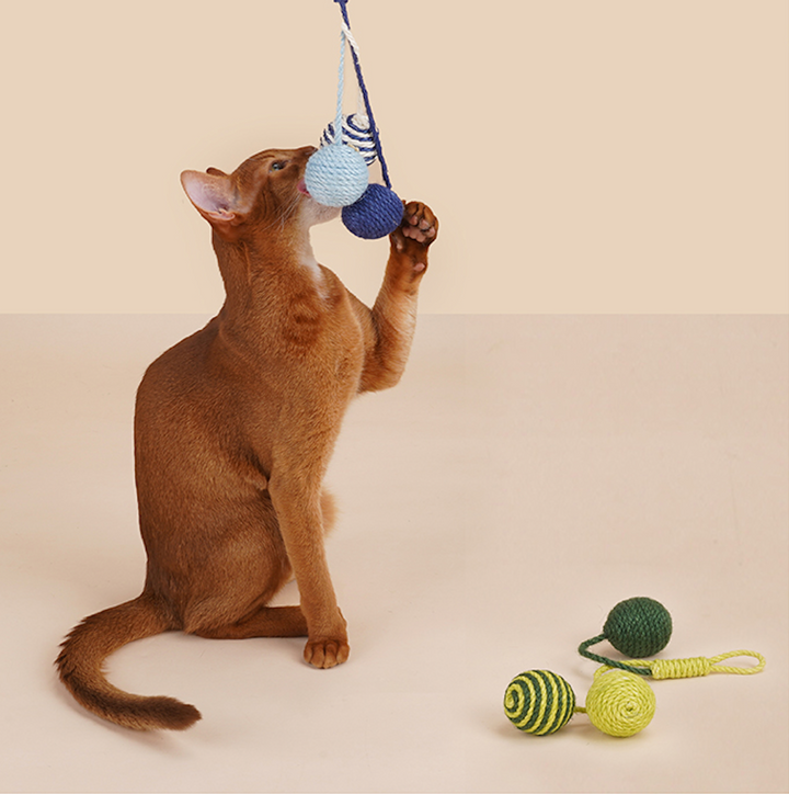 Sisal Rope Balls Cat Toy Set