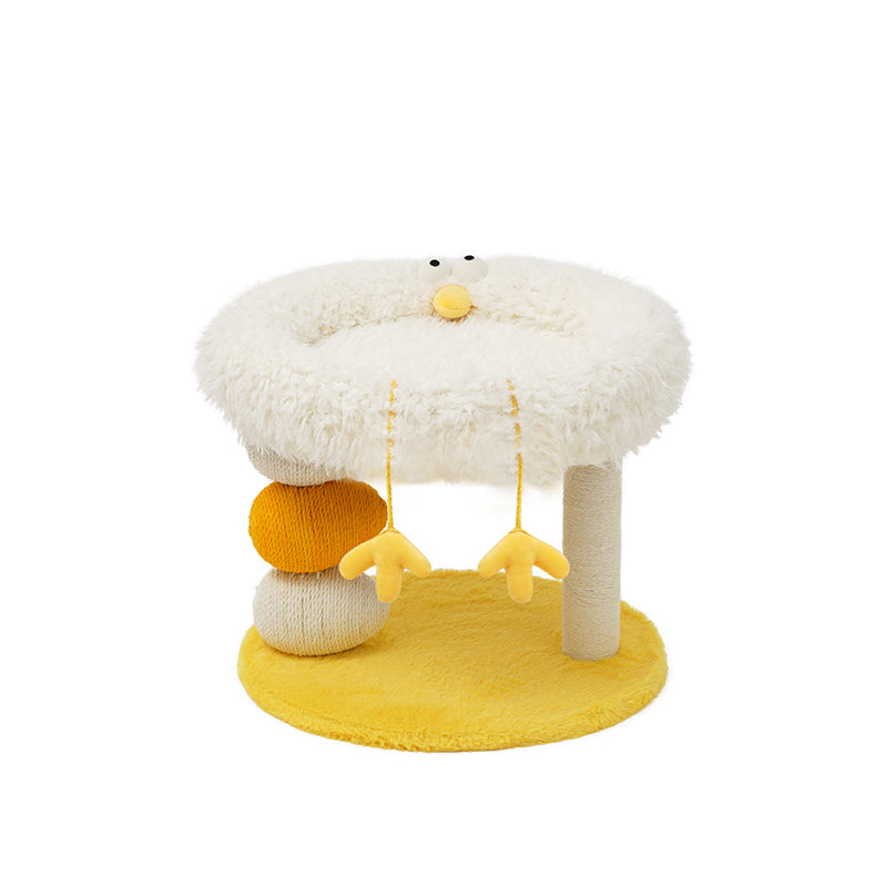 Chicken Design Cat Tree Perch with Sisal Scratching Post