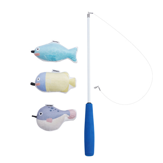 Teaser Fishing Pole Assorted Cat Toys with Catnip